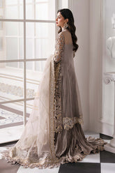 Regal Grey Embroidered Luxury Ensemble